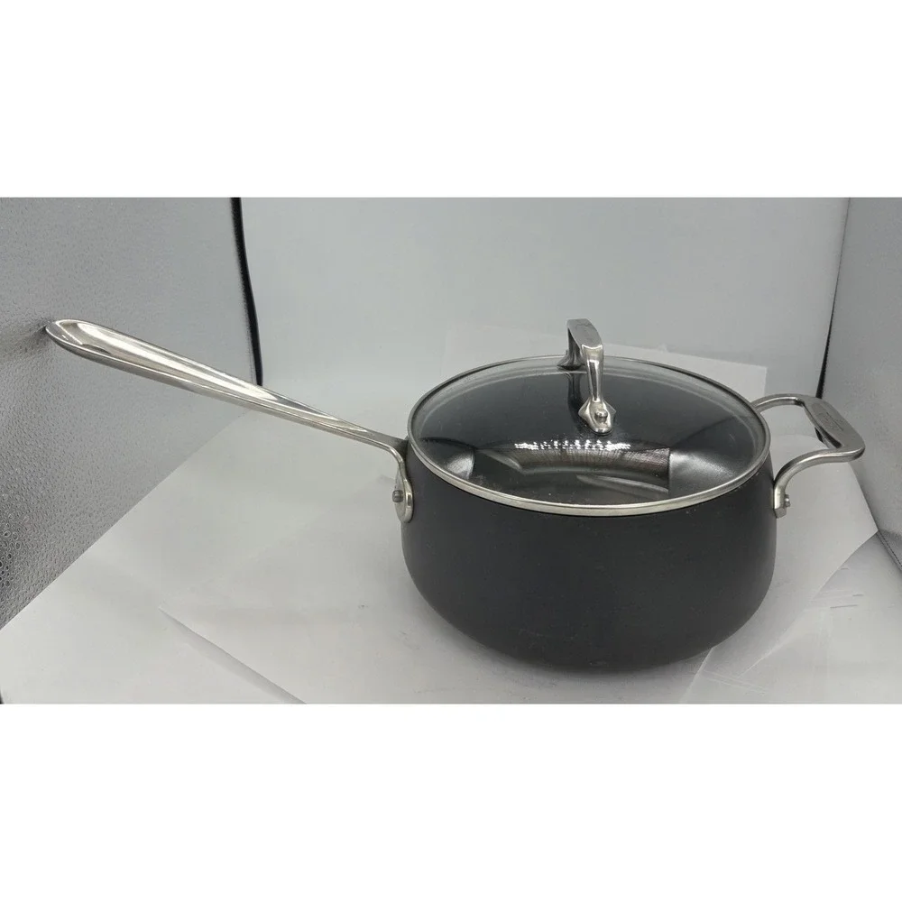 All-Clad HA1 Hard Anodized Nonstick Sauce Pan 3.5 Quart Induction Gas Electric